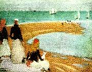 Philip Wilson Steer stranden vid walberswick France oil painting artist